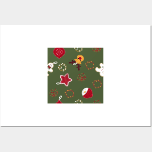 Christmas pattern 1 Posters and Art